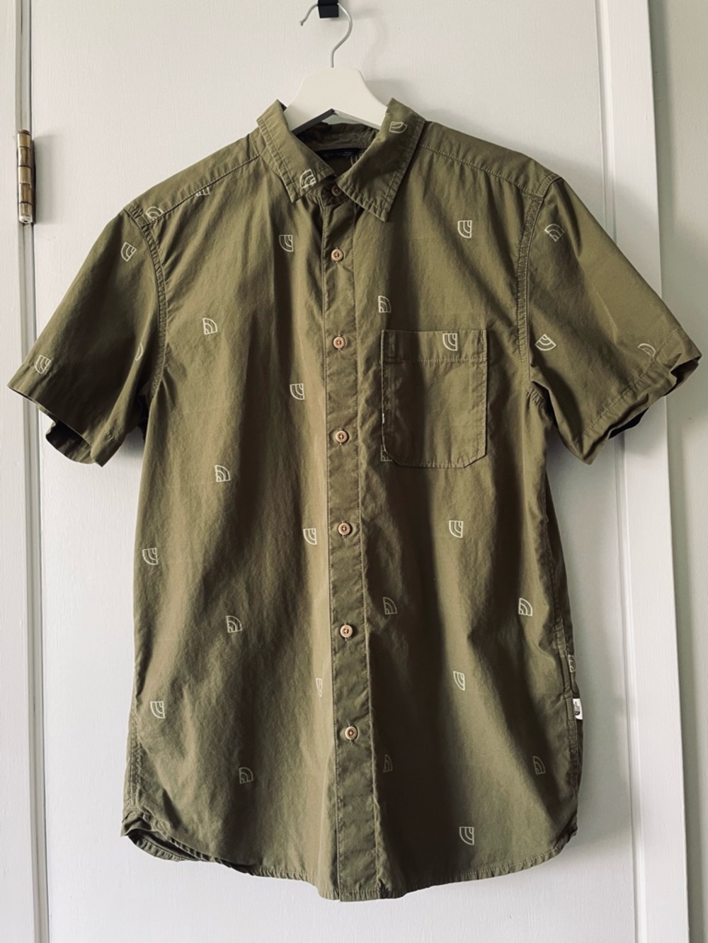 The North Face Baytrail Jacquard SS Shirt Burnt Olive Men M No Tag